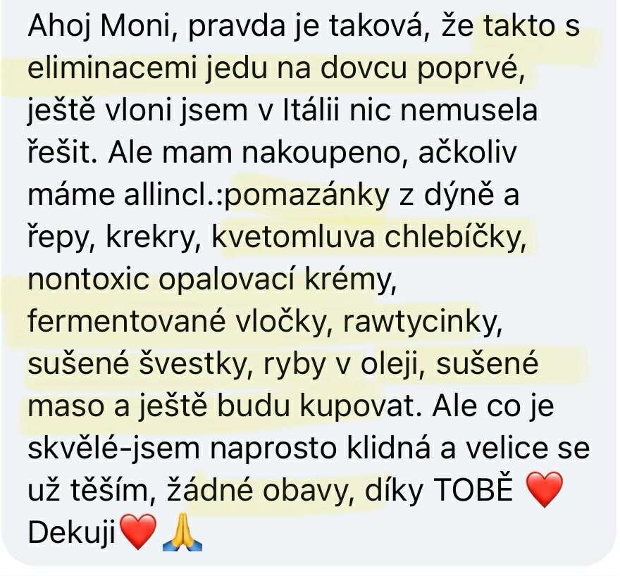 Screenshot recenze účastnice výzvy 4