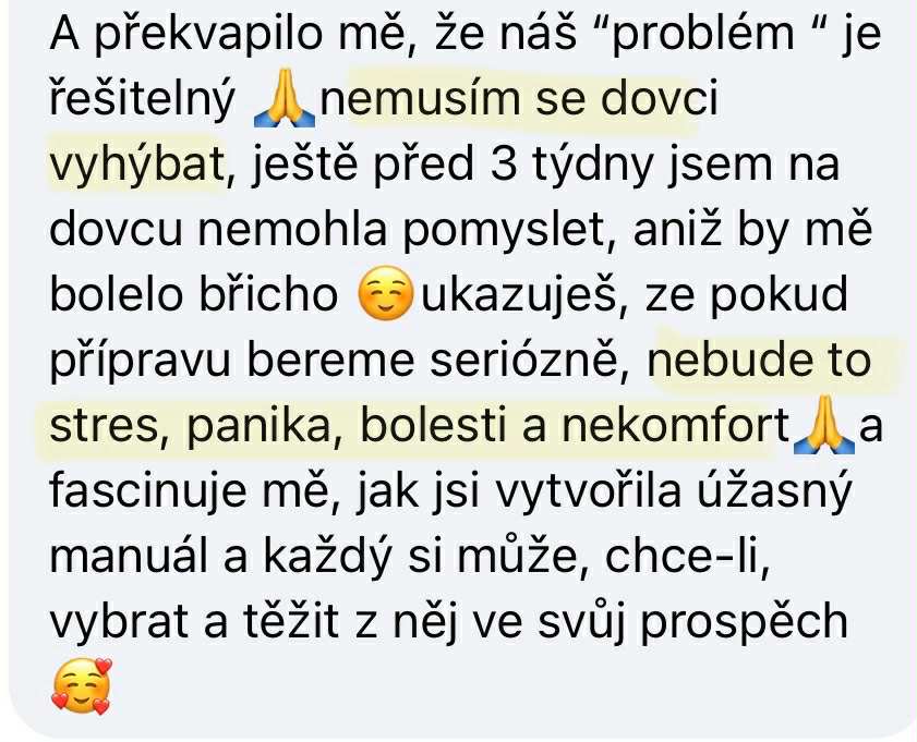 Screenshot recenze účastnice výzvy 2